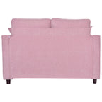 Sofa rozkładana typu chaise longue z chenille, tapicerowana sofa z pikowanym oparciem i 2 zdejmowanymi poduszkami do salonu