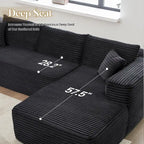Nowoczesna tapicerowana sofa typu chaise longue z poduszkami do salonu