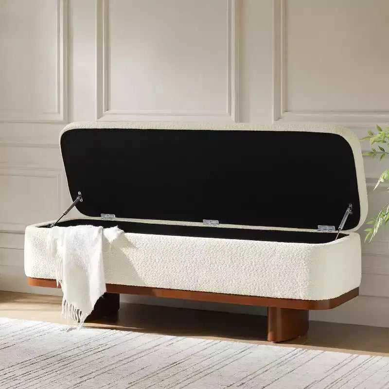 Ławka Clara Simple Assemble Flip Top z ramą z litego drewna|HULALA HOME