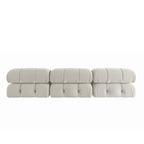 Modułowa sofa 3-osobowa z aksamitu z możliwością zmiany układu