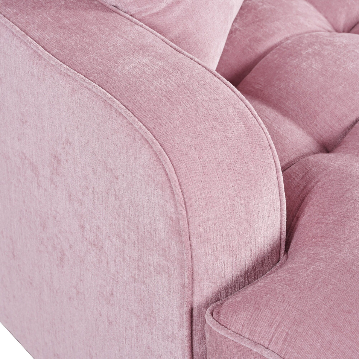 Sofa rozkładana typu chaise longue z chenille, tapicerowana sofa z pikowanym oparciem i 2 zdejmowanymi poduszkami do salonu