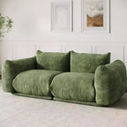 Modułowa dwuosobowa sofa z tkaniny szenilowej, sofa typu "cloud" z pianką o wysokiej sprężystości, sofa bezstelażowa do małych wnętrz