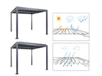 Gazebo metalowe 296 cm 296 cm czarne