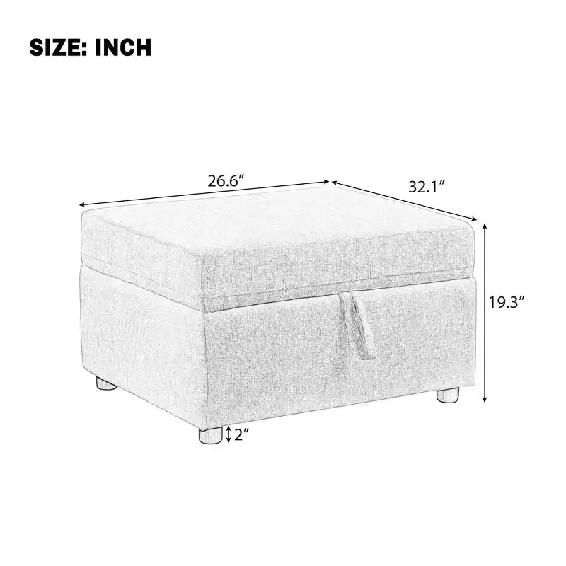 26.6 Ruchomy otomano-puf storage