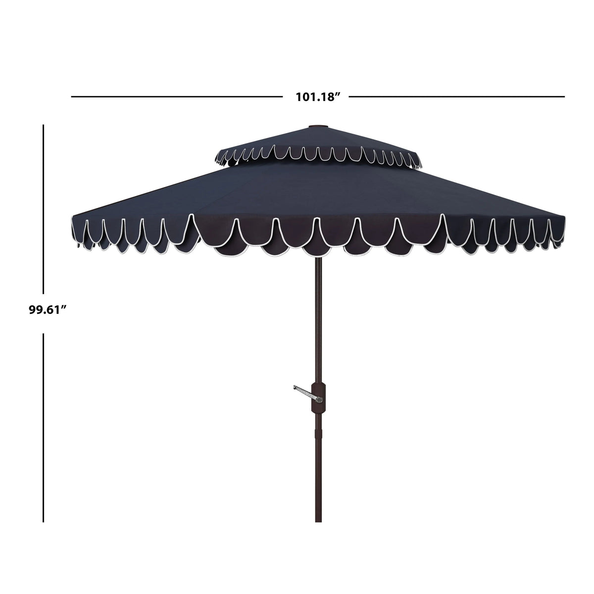 Parasol ogrodowy SAFAVIEH Kjerstin z podwójnym daszkiem, 9 stóp