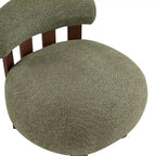 Christopher Knight Home Gareth Nowoczesny Drewniany Fotel Akcentowy Tapicerowany Bouclé