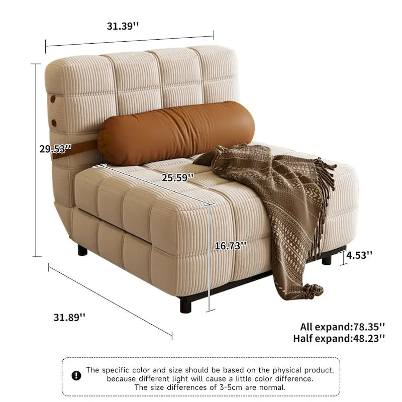 JASIWAY Rozkładana sofa i fotel do spania