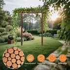 Solidny drewniany łuk ogrodowy 85 – zewnętrzna pergola na rośliny pnące, na ślub/patio/trawnik/podwórze, łatwy montaż