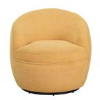 Fotel typu barrel Roundhill Furniture Galleria 360° z imitacją baranika