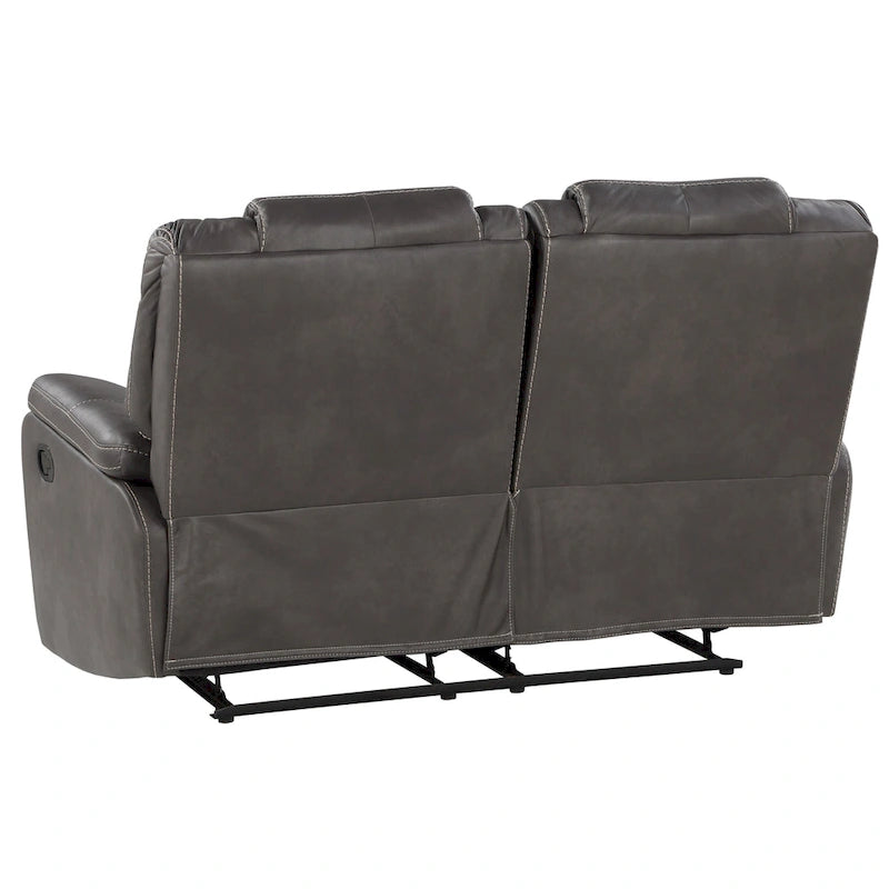 Dwuosobowa sofa rozkładana ręcznie Steve Silver Kameryn ze skóry ekologicznej