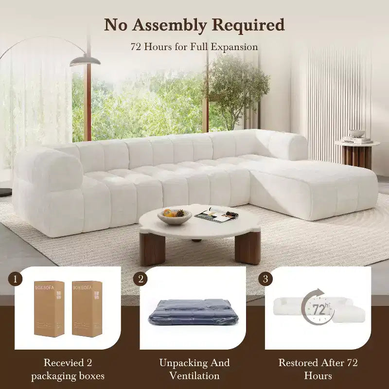 Sofa modułowa w kształcie litery L Christopher Knight Home Keri 122 w stylu nowoczesnym, z pianki o wysokiej gęstości, z niskim oparciem