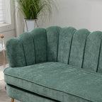 Mała dwuosobowa sofa do pokoju ze złotymi metalowymi nogami - 2 miejsca