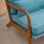 Tapicerowany fotel w stylu Mid-Century Modern