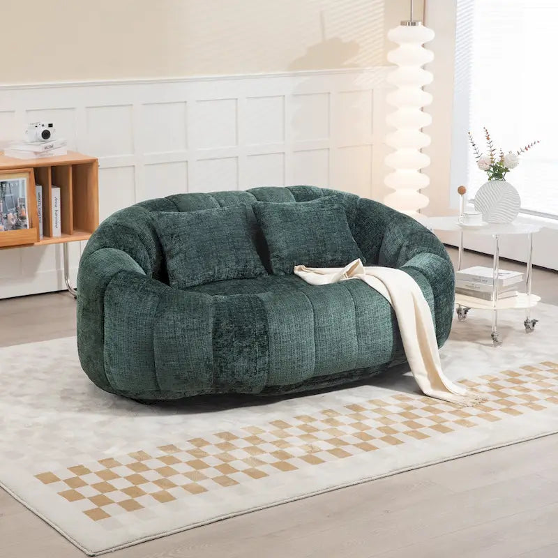 GDFStudio – Dwuosobowa sofa Laurel z szenilu, z pianką o wysokiej gęstości i wyjątkowym komfortem