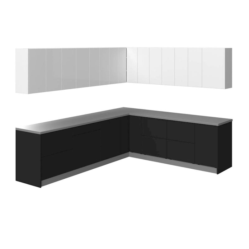 Kuchnia Kolekcja Nowoczesna Kolor Czarny Podstawa Rozmiar 10x8,5Ft Szerokość - 102x120