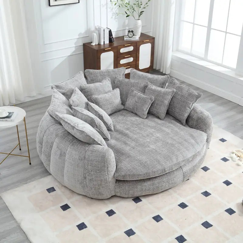 Wygodna dwuosobowa sofa z funkcją spania typu Loaf, duża sofa z funkcją spania i podłokietnikami