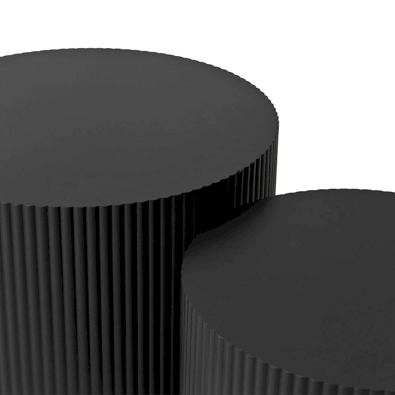 Zestaw 3 wsuwanych stolików kawowych Wave Stripe