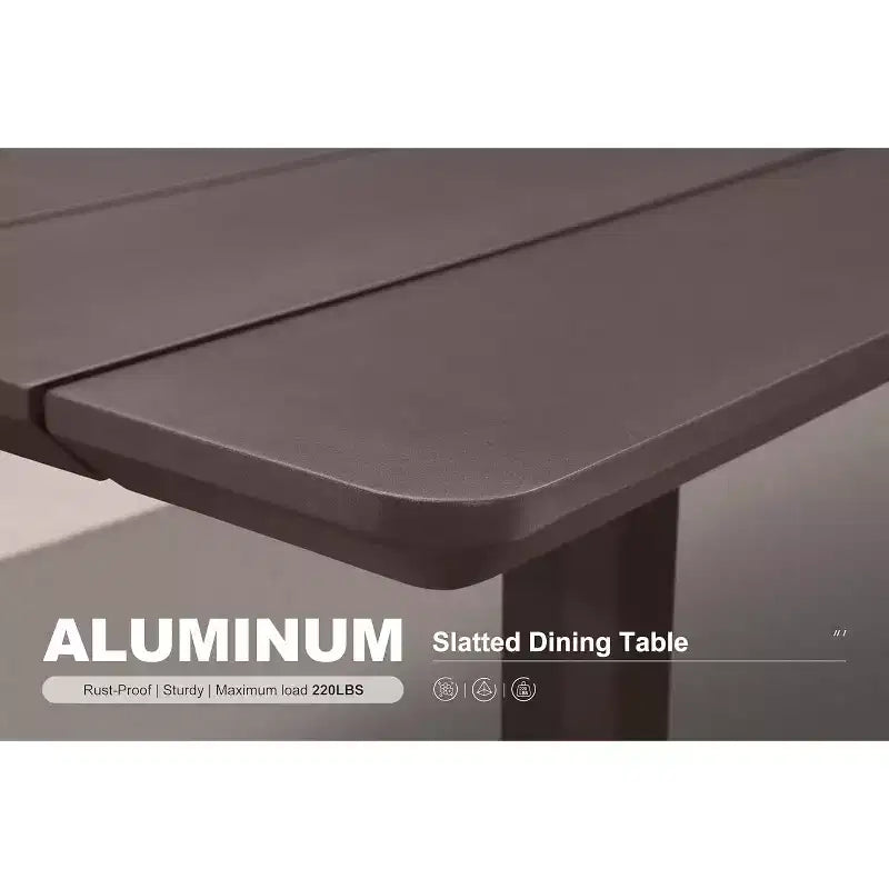 PURPLE LEAF Zestaw jadalniany na zewnątrz Zestaw luksusowych mebli tarasowych z aluminium Stół i krzesła z grubymi, zdejmowanymi poduszkami