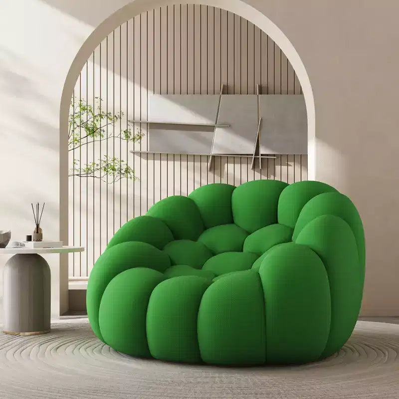 Nowoczesna 2-osobowa sofa tapicerowana Bubble z tkaniny 3D o strukturze siateczki do salonu