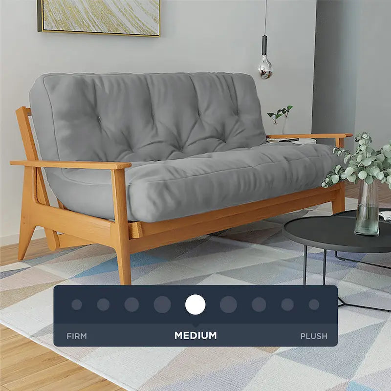Materac futon Loosh Home o wymiarach 140 × 200 cm z pianki termoelastycznej z żelem