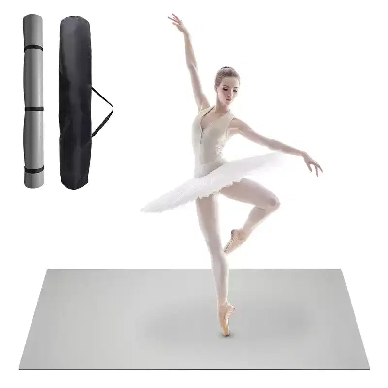 Przenośna mata do tańca z PVC 4x6, 5 mm gruba, antypoślizgowa i odporna na zarysowania, do baletu, tańca jazzowego, tap, jogi, pilatesu i ćwiczeń w domu