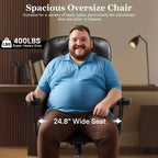 HOMLUX Wysokie krzesło biurowe z funkcją odchylania, ergonomiczne krzesło biurkowe z wygodnym podparciem lędźwi i karku