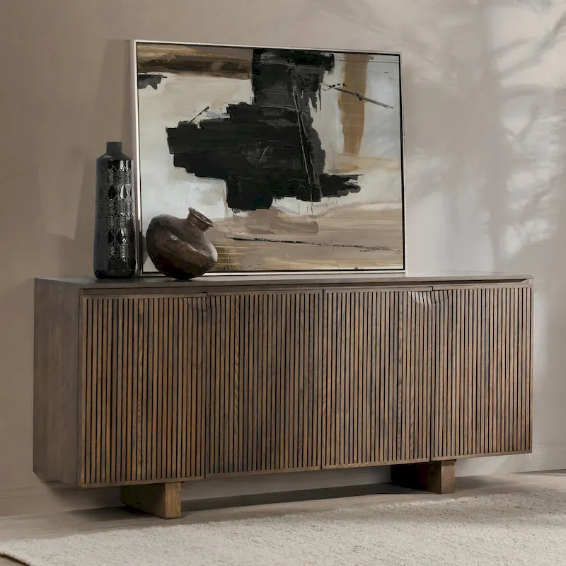 Klasyczna komoda bufetowa Classic Home Roya z forniru dębowego