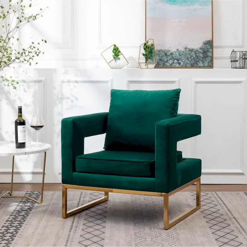 Nowoczesny tapicerowany fotel akcentowy Roundhill Furniture Lenola