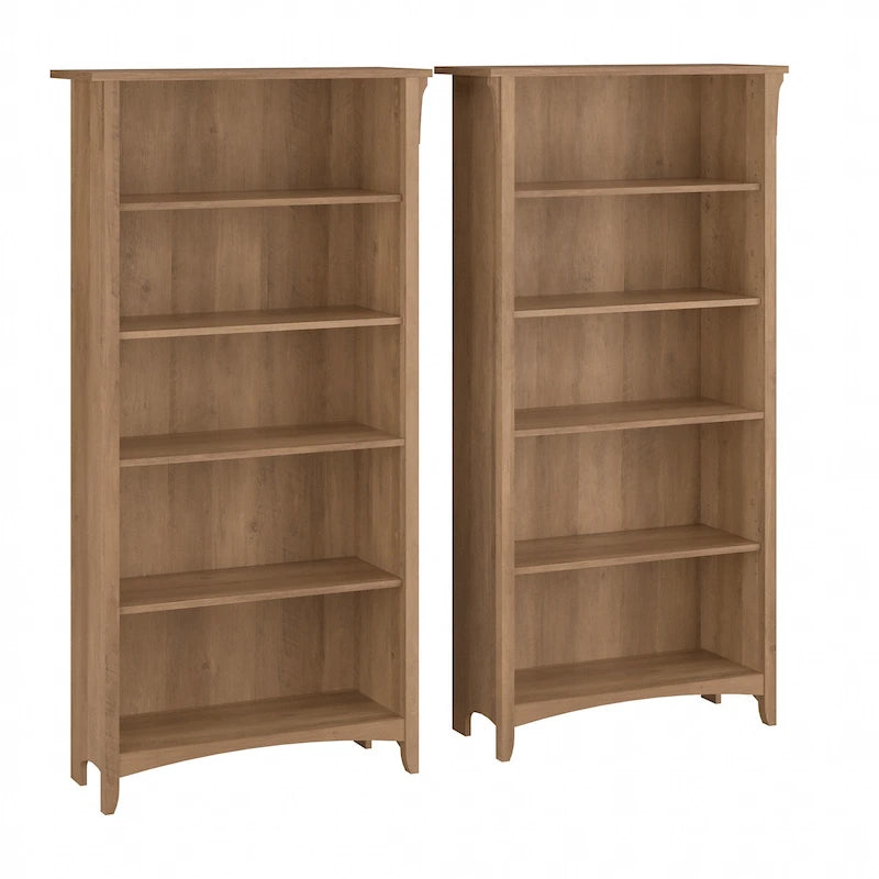 Wysoka regała Salinas na 5 półek (zestaw 2 szt.) marki Bush Furniture