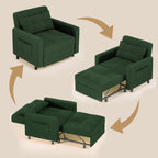 Wielofunkcyjna sofa 3 w 1 z funkcją spania, rozkładany fotel, składane łóżko do salonu