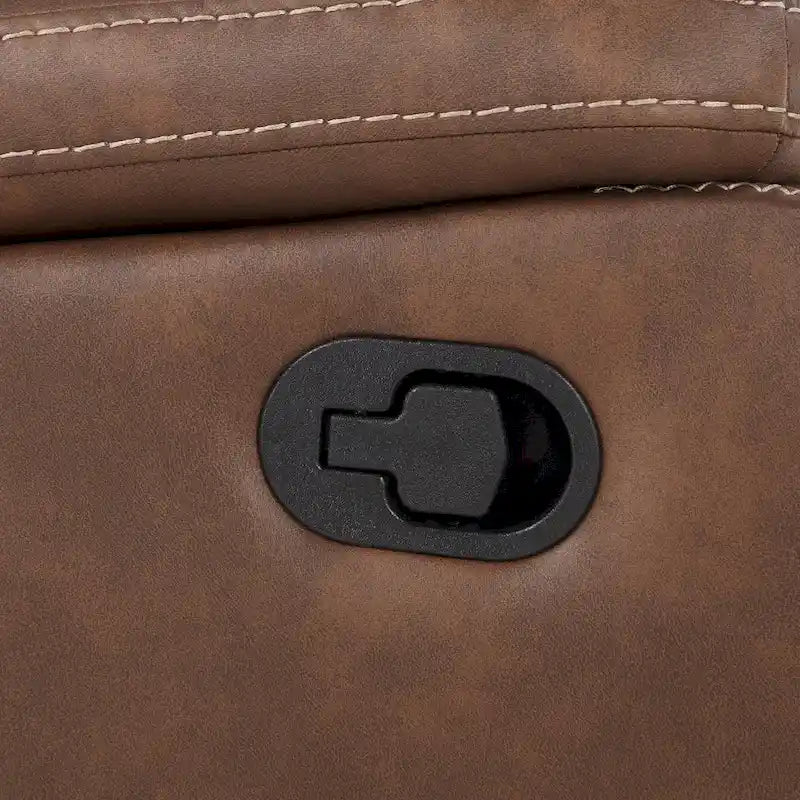 Dwuosobowa sofa rozkładana ręcznie Steve Silver Kameryn ze skóry ekologicznej