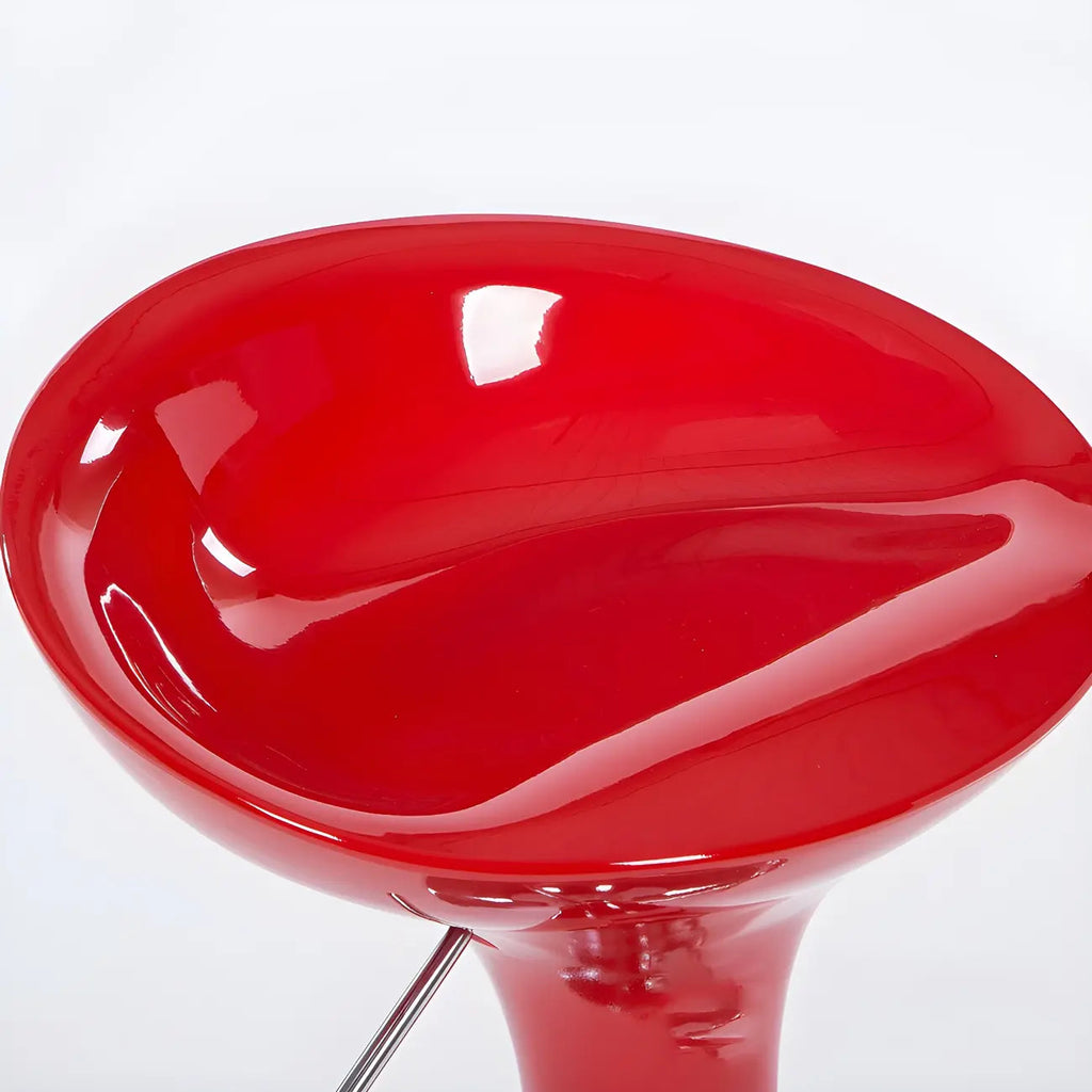 Plastikowy chromowany obrotowy stołek barowy z regulacją wysokości