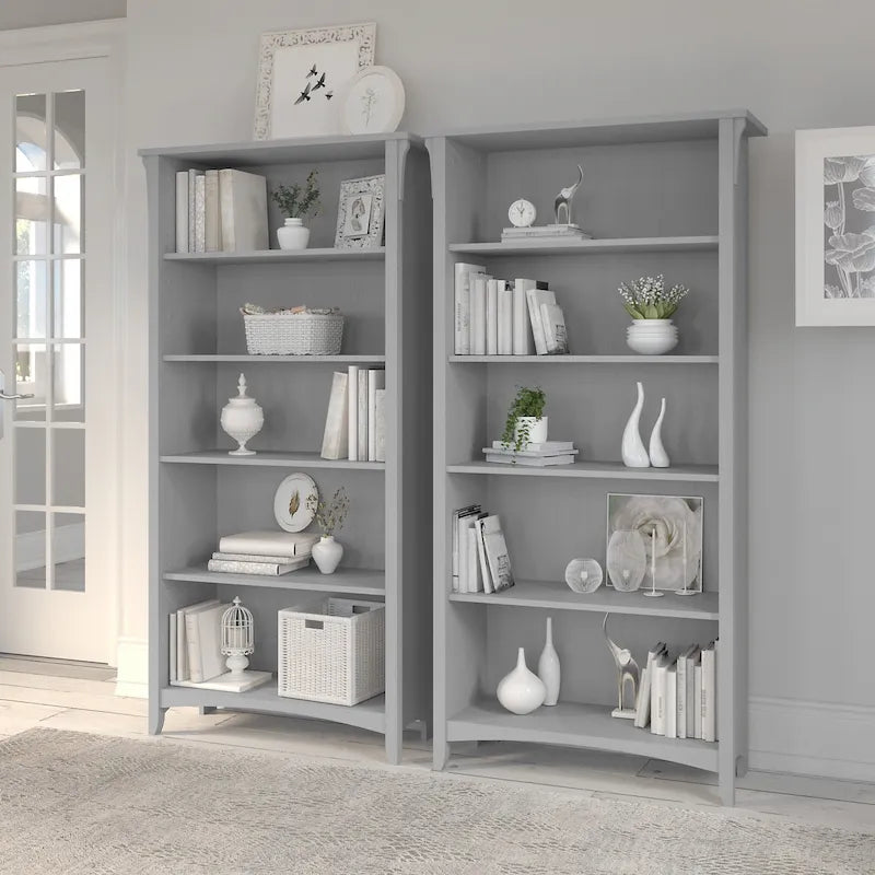 Wysoka regała Salinas na 5 półek (zestaw 2 szt.) marki Bush Furniture