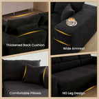 HOOOWOOO Nowoczesna narożna sofa modułowa w stylu minimalistycznym, wykonana z sztruksu, do salonu