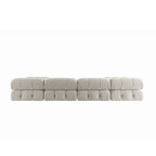 138 Modułowa sofa narożna z funkcją spania, minimalistyczna sofa w kształcie litery U wykonana z weluru