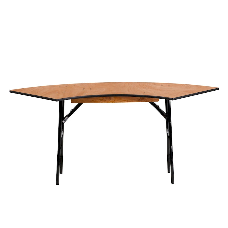 4-stopowy składany stół bankietowy Serpentine Wood - 24S x 48G x 30.25W - 24S x 48G x 30.25W