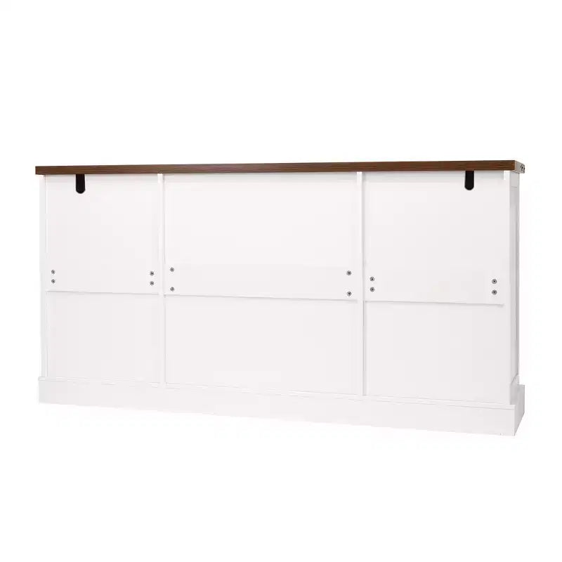 Zeus & Ruta 63 Szafka magazynowa w stylu rustykalnym z drzwiczkami typu barn door, 2 szufladami, regulowanymi półkami, bufetowa kawiarnia do kuchni, przedpokoju, jadalni
