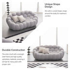 Dwuosobowa sofa typu bubble, zakrzywiona, o strukturze plastra miodu, z tkaniny 3D, do salonu, pokoju dziennego, mieszkania