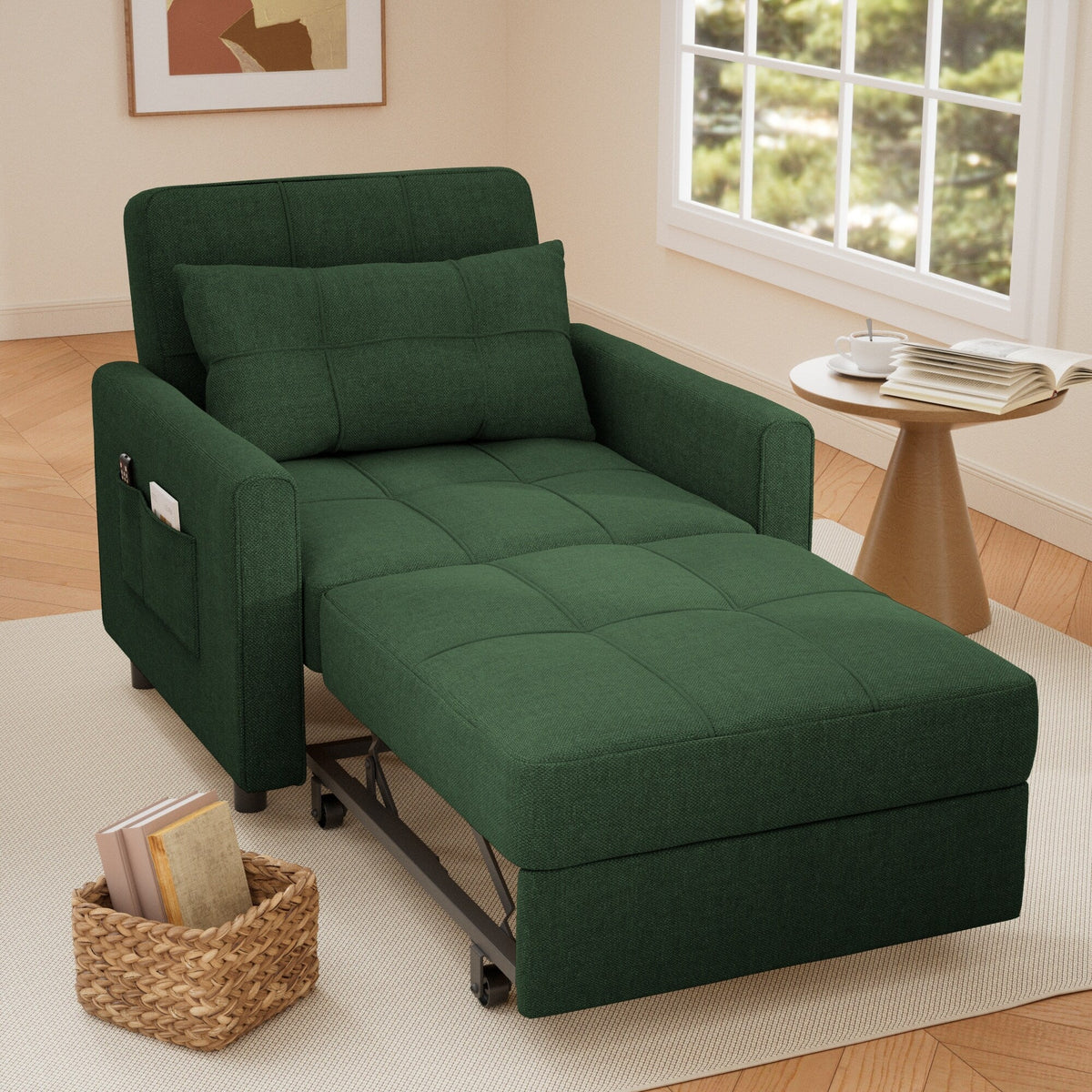 Wielofunkcyjna sofa 3 w 1 z funkcją spania, rozkładany fotel, składane łóżko do salonu
