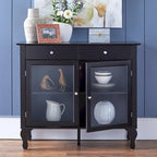 Komoda/buffet Copper Grove Rawdon z przeszklonym frontem