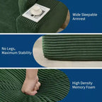 108 Nowoczesna sofa, 3-osobowa sofa tapicerowana w kształcie litery L z poduszkami, sofa z głębokim siedziskiem, bez konieczności montażu