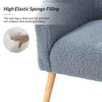 Zestaw 2 foteli Sheila Modern 30 W Boucle z nogami z litego drewna od HULALA HOME