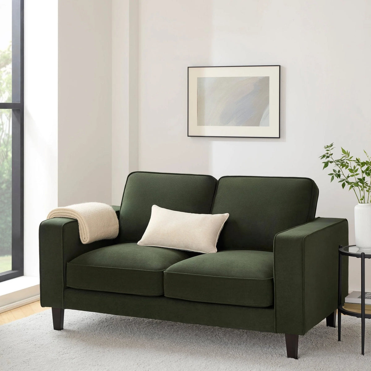 2-osobowa sofa – ciemna oliwka