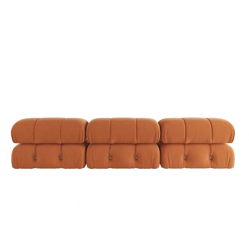 Modułowa sofa 3-osobowa z aksamitu z możliwością zmiany układu