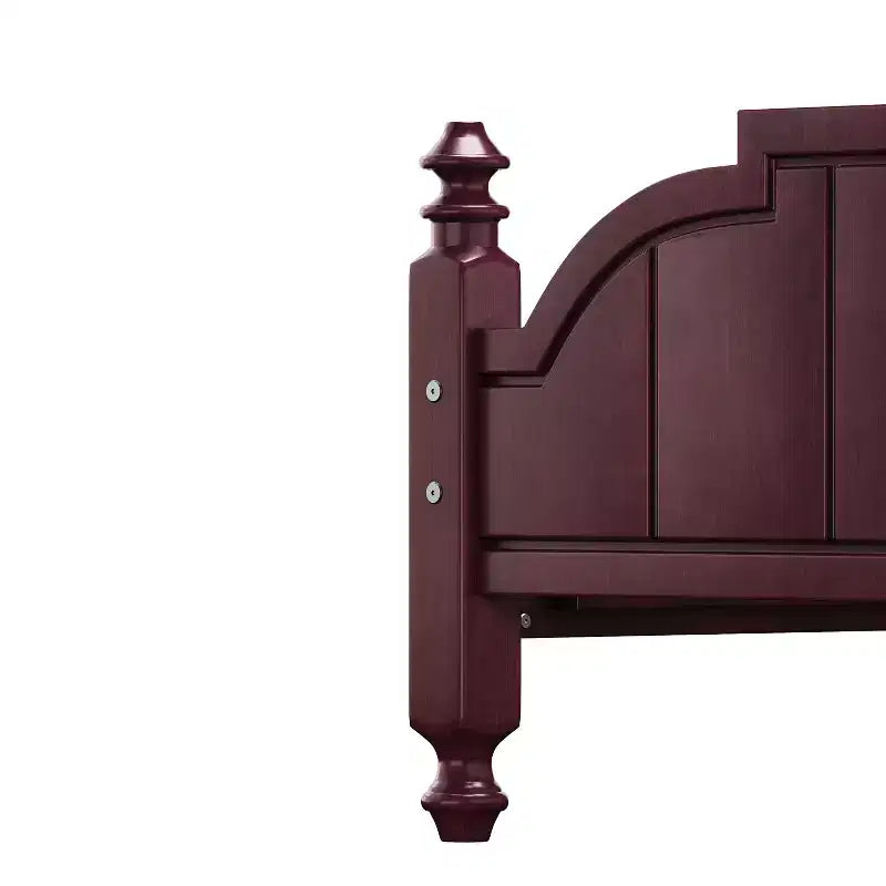 Rama łóżka platformowego Queen w stylu vintage – lite drewno sosnowe, zagłówek z płyty MDF, nie wymaga stelaża