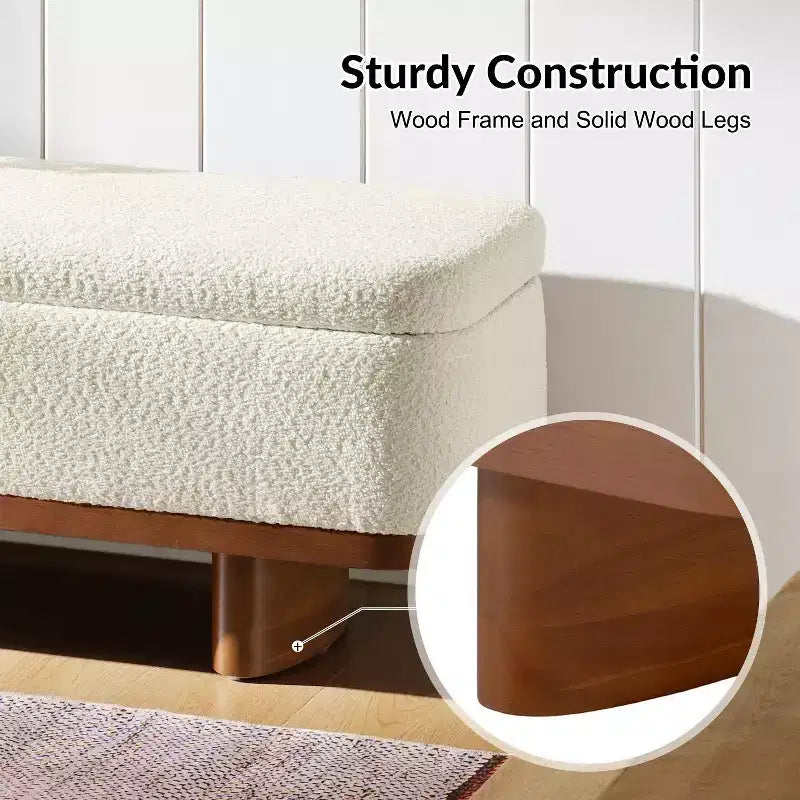 Ławka Clara Simple Assemble Flip Top z ramą z litego drewna|HULALA HOME