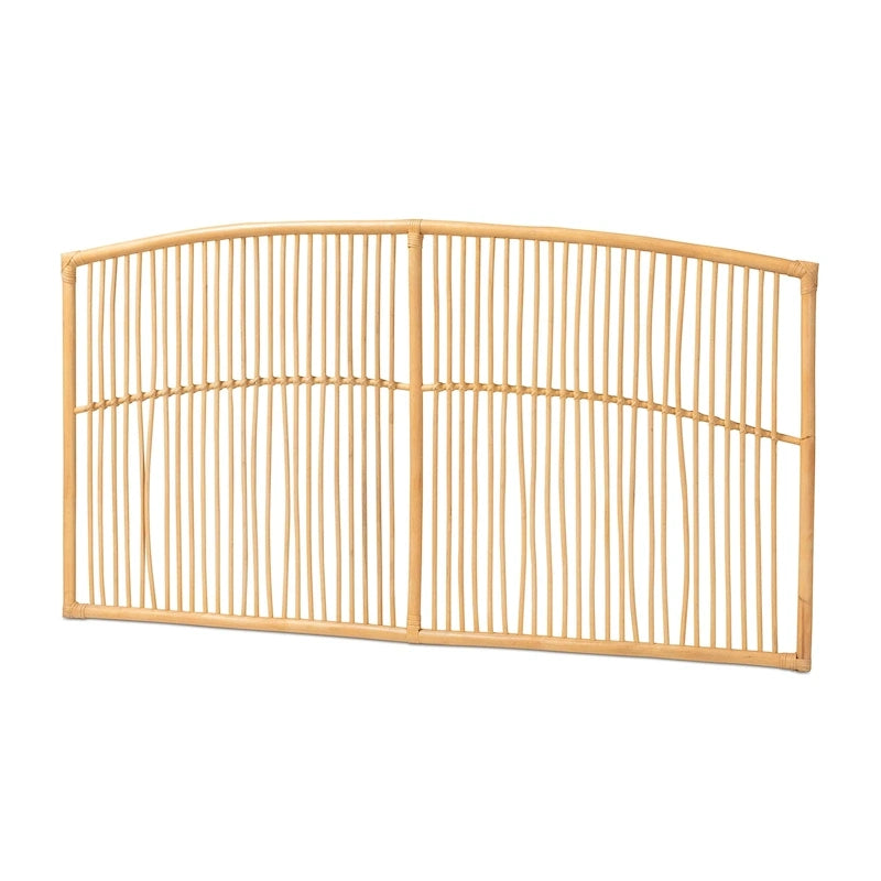 Malvina Nowoczesne Boho Nasuwane na Ścianę Łóżko z Rattanem – Queen Size