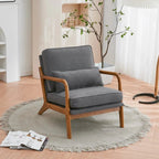 Tapicerowany fotel w stylu Mid-Century Modern