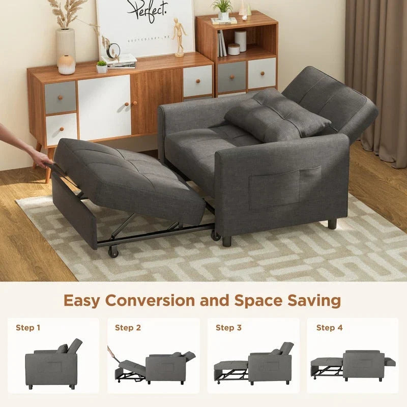 Wielofunkcyjna sofa 3 w 1 z funkcją spania, rozkładany fotel, składane łóżko do salonu