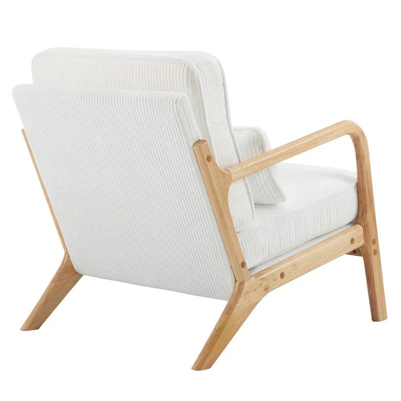Tapicerowany fotel w stylu Mid-Century Modern